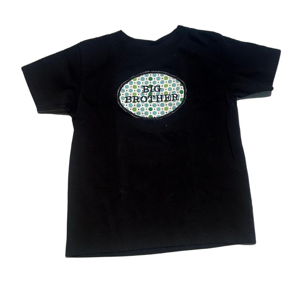 Precious Lil’ Peanut Boutique Big Brother Patch T-Shirt | Black | NWOT | Size 4T